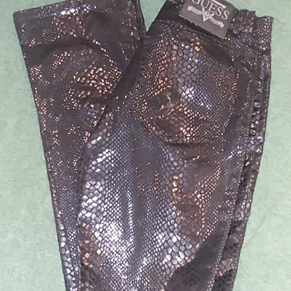 Guess faux snake skin Jeans